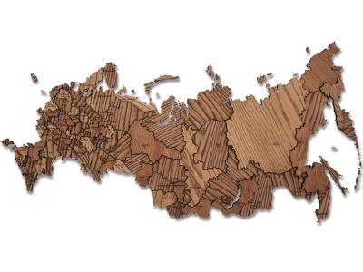 Карта России Сибирская тайга