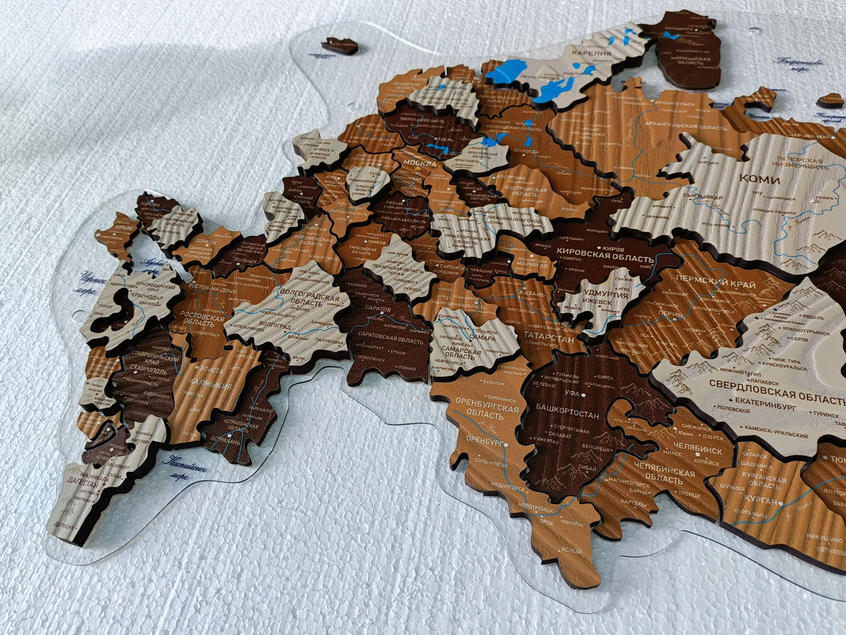 Карта России Борнео Браун